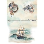 AA-OB-RP-02 Papier ryżowy A4 -Ocean blue