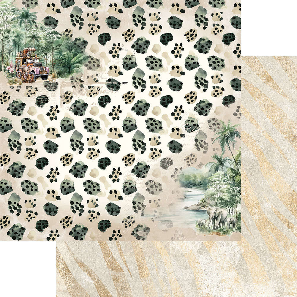 AA-WA-07 Alchemy of Art- 12x12'' -Zestaw papierów do scrapbookingu Wild adventures