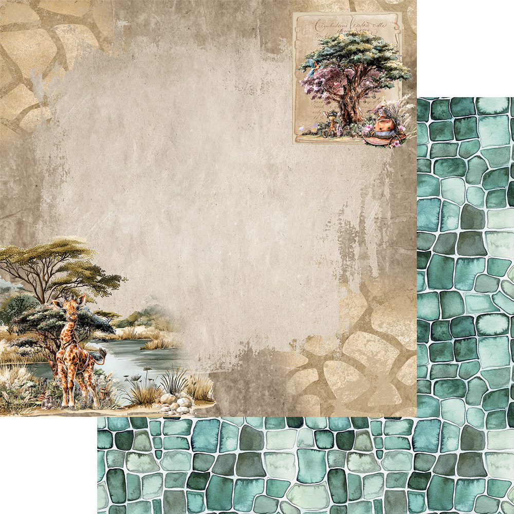 AA-WA-07 Alchemy of Art- 12x12'' -Zestaw papierów do scrapbookingu Wild adventures