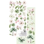 AA-WA-09 Papier dwustronny 15x30,5cm do samodzielnego wyciecia Wild adventures -KWIATY