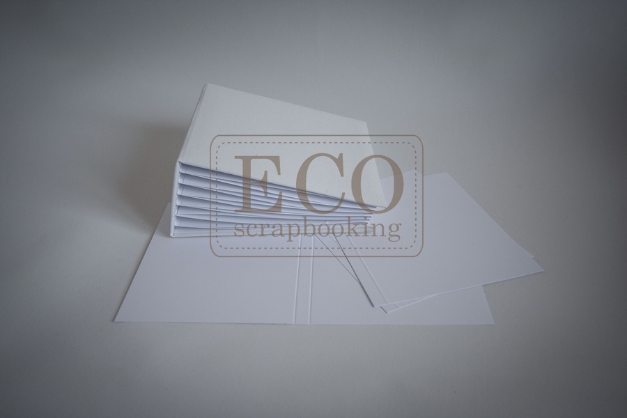 ECO-BAZ-02BO Album BAZYliszek 160x160- biały - 6 KART otwarty