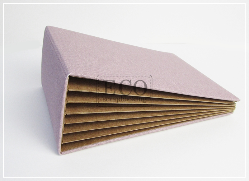 ECO-BAZ-02LK Album BAZYLiszek 180x132mm - kraft z liliową okładką