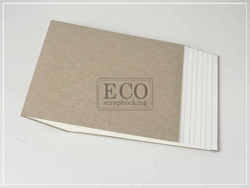 ECO-BAZYL-162K Album Bazyl 162x212mm - kremowych 6 KART z naturalną okładką