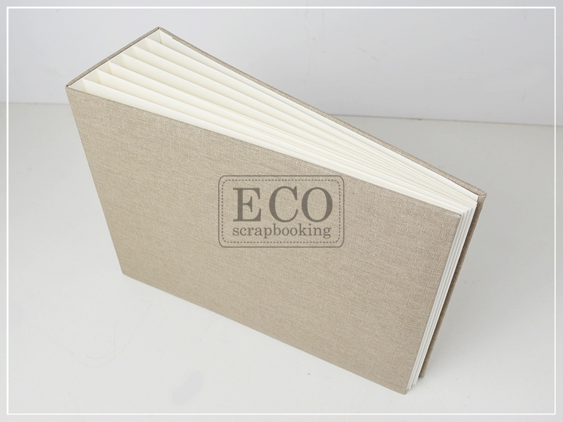 ECO-BAZYL-162K Album Bazyl 162x212mm - kremowych 6 KART z naturalną okładką