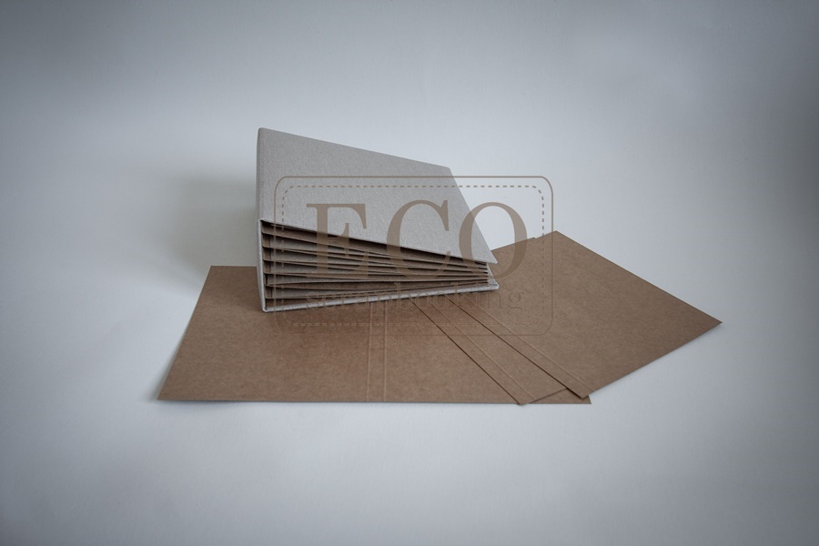 ECO-BAZ-02KO Album BAZYliszek 160x160- kraft - 6 KART otwarty