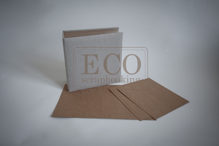 ECO-BAZ-02KO Album BAZYliszek 160x160- kraft - 6 KART otwarty