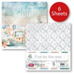 CPS-FUN30-6 FUN BY THE SEA - Zestaw 6 papierów 30,5x30,5cm - Craft&You Design