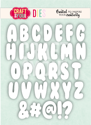 CW409 Wykrojnik /Die - Bubble Alphabet / Bąbelkowy Alfabet Craft&You Design