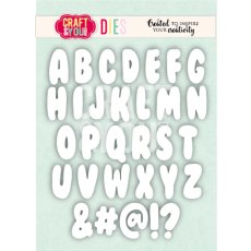 CW409 Wykrojnik /Die - Bubble Alphabet / Bąbelkowy Alfabet Craft&You Design