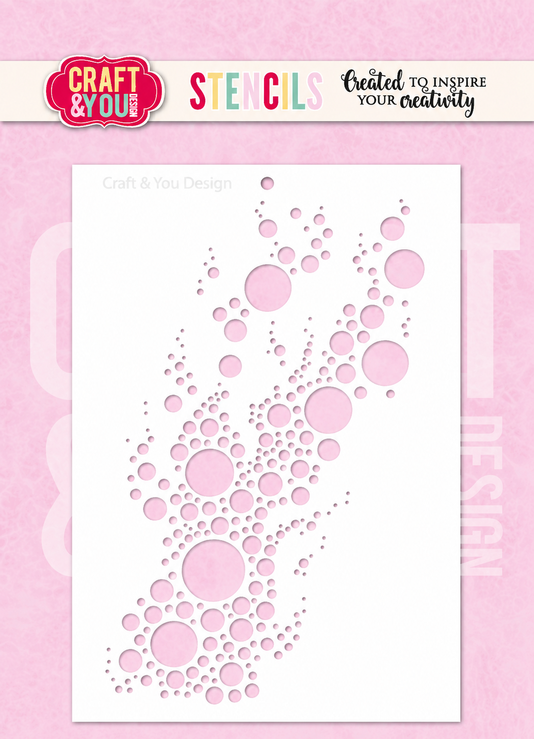 SC020 Stencil / Maska - Bubbles/Bąbelki-Craft & You Design