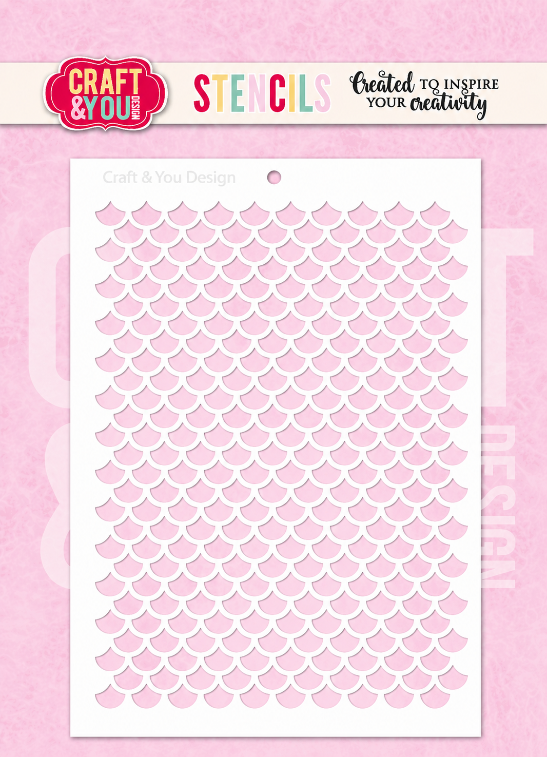 SC021 Stencil / Maska - Scale Pattern/łuski Craft & You Design
