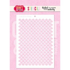 SC021 Stencil / Maska - Scale Pattern/łuski Craft & You Design