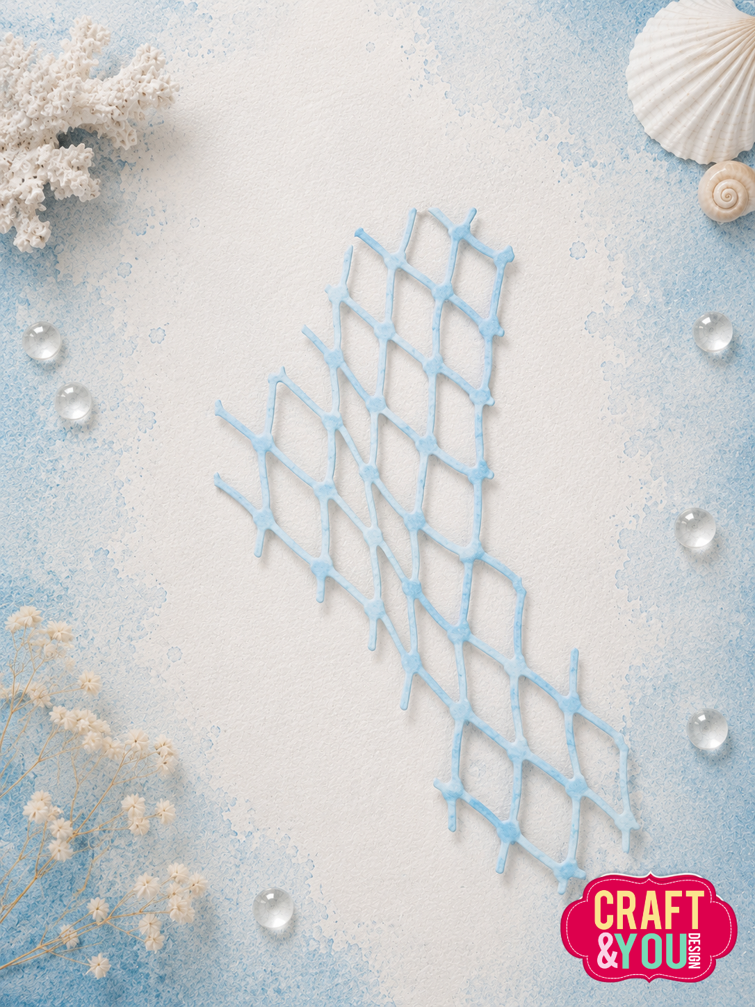 CW413 Wykrojnik /Die -Fishing Net/Siatka rybacka - Craft&You Design