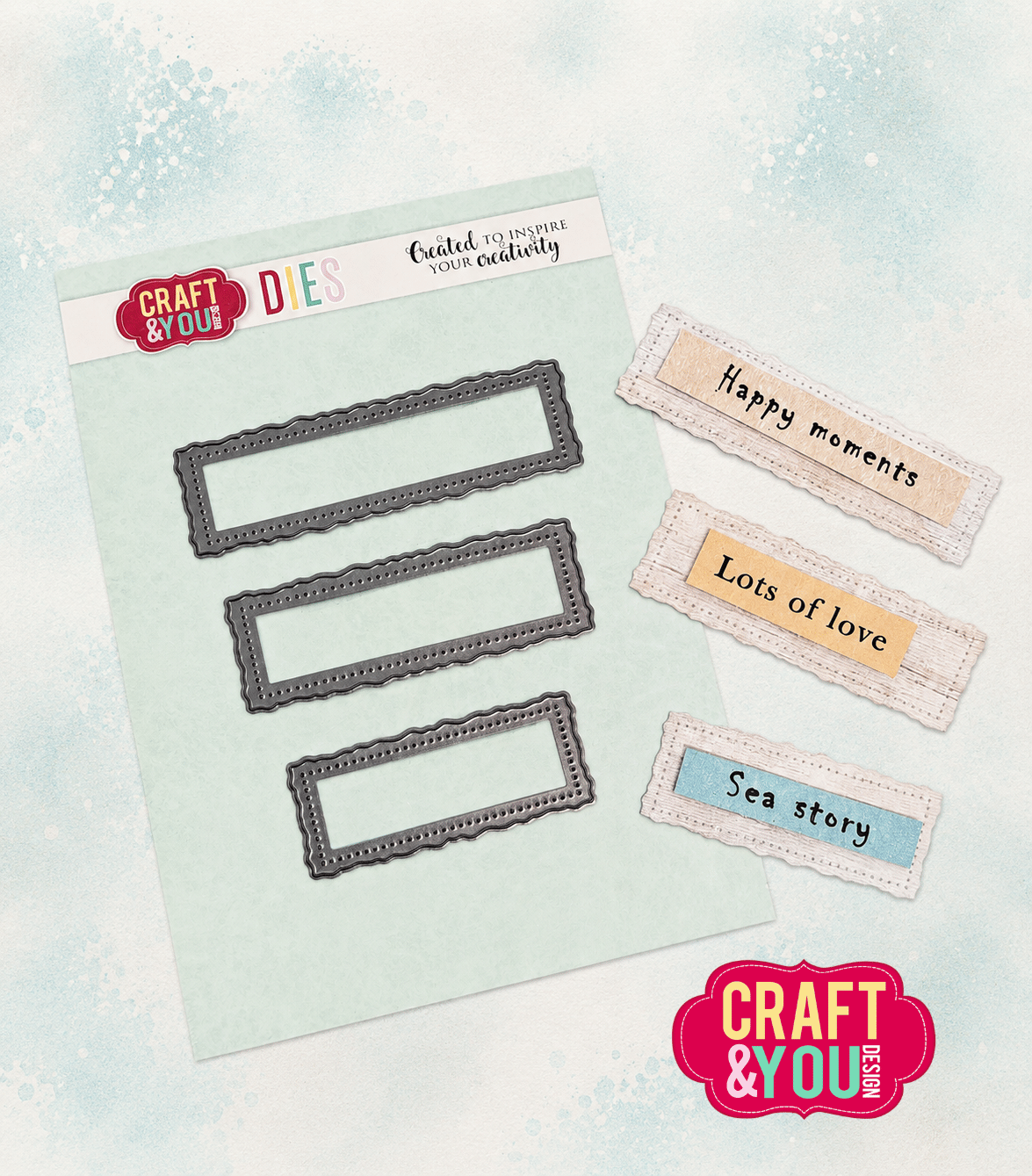 CW415 Wykrojnik /Die - Banners Old Frame/banerki stara ramka-Craft&You Design