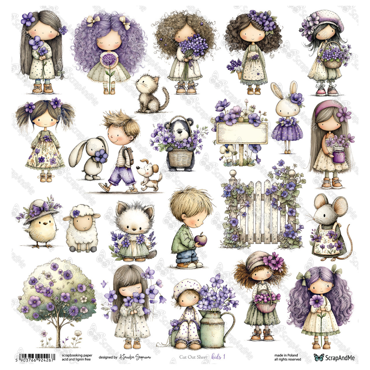 K-1 Kids 1 Arkusz Do Wycinania - ScrapAndMe