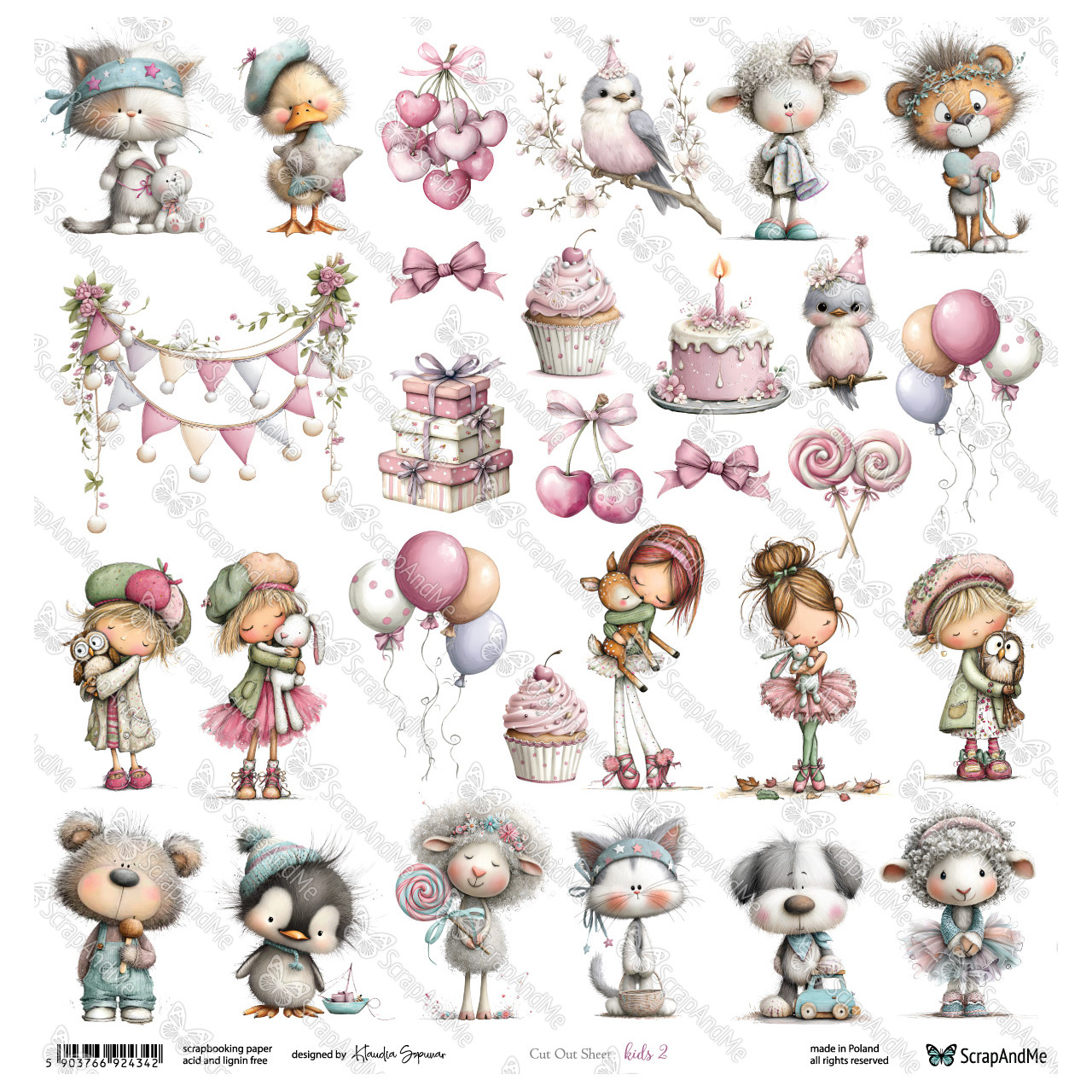 K-2 Kids 2 Arkusz Do Wycinania - ScrapAndMe