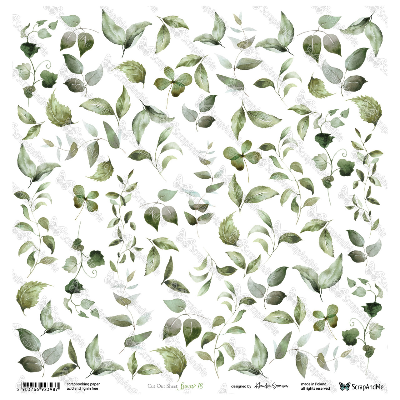 L-18 Leaves 18 - Arkusz Do Wycinania 30,5x30,5cm ScrapAndMe