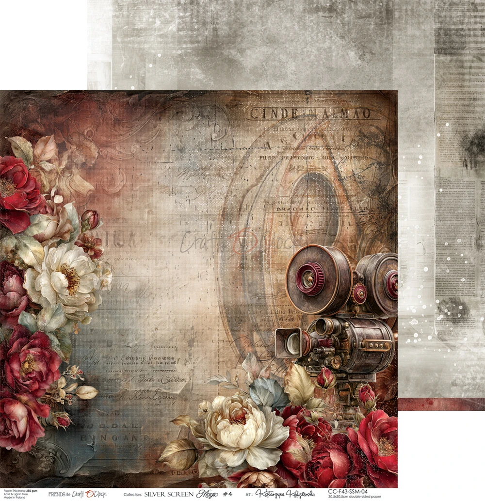 CC-F43-SSM-00 PRZEDSPRZEDAŻ *SILVER SCREEN MAGIC - zestaw papierów 30,5x30,5cm-wysyłka po 17 lipca 2026r.