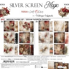 CC-F43-SSM-09 PRZEDSPRZEDAŻ *SILVER SCREEN MAGIC - zestaw papierów 20,3x20,3cm - MIX-wysyłka po 17 lipca 2026r.