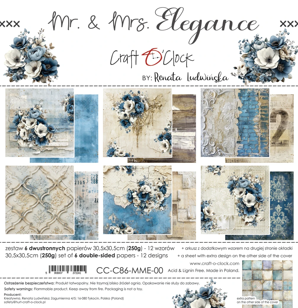 CC-C86-MME-00 PRZEDSPRZEDAŻ *MR. & MRS. ELEGANCE - zestaw papierów 30,5x30,5cm-wysyłka po 17 lipca 2026r.