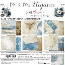 CC-C86-MME-08 PRZEDSPRZEDAŻ *MR. & MRS. ELEGANCE - zestaw papierów 20,3x20,3cm - BASIC-wysyłka po 17 lipca 2026r.