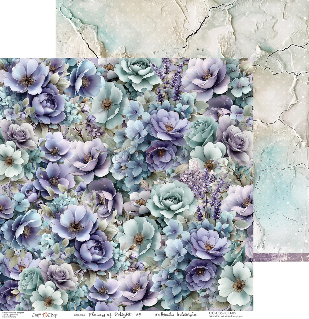 CC-C85-FOD-00 PRZEDSPRZEDAŻ *FLOWERS OF DELIGHT - zestaw papierów 30,5x30,5cm-wysyłka po 17 lipca 2026r.
