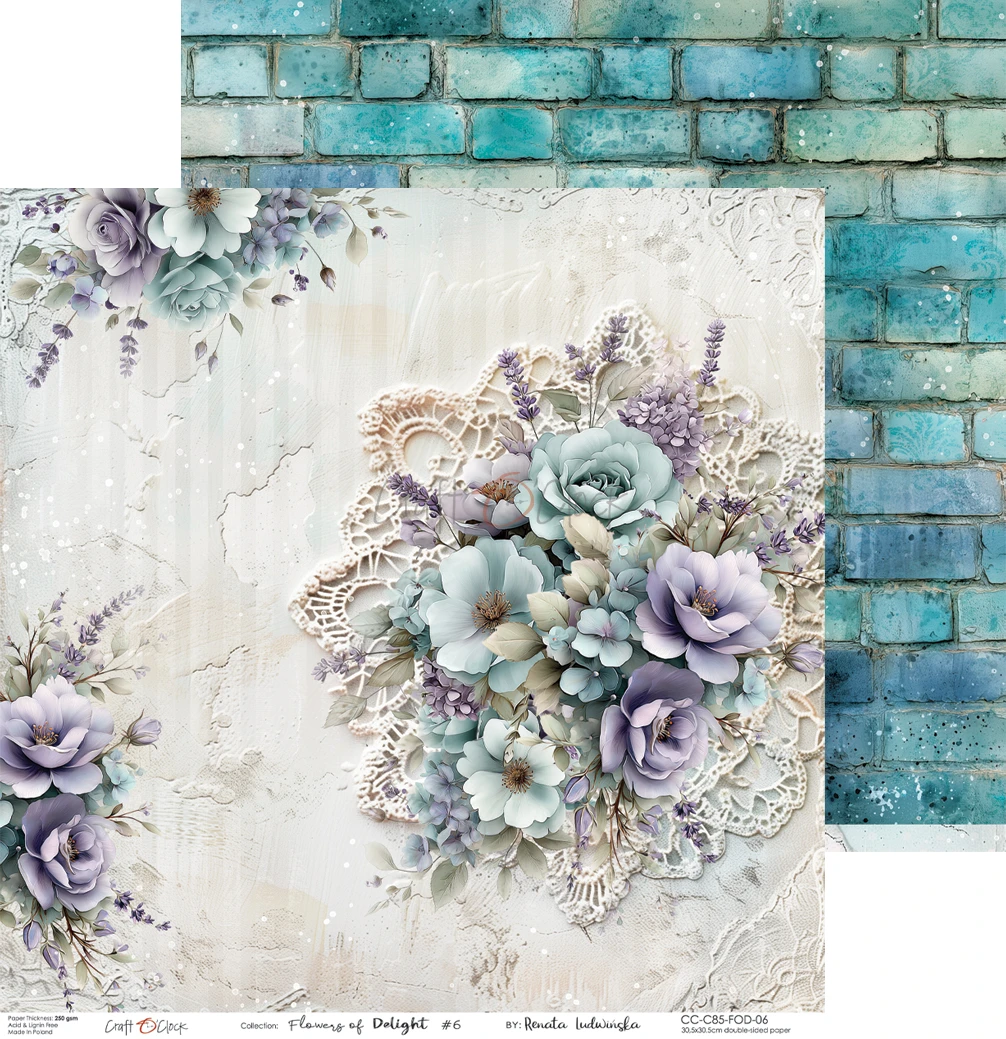 CC-C85-FOD-00 PRZEDSPRZEDAŻ *FLOWERS OF DELIGHT - zestaw papierów 30,5x30,5cm-wysyłka po 17 lipca 2026r.