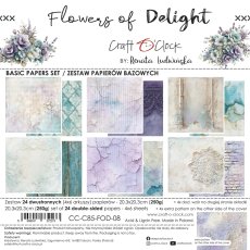 CC-C85-FOD-08 PRZEDSPRZEDAŻ *FLOWERS OF DELIGHT - zestaw papierów 20,3x20,3cm - BASIC-wysyłka po 17 lipca 2026r.