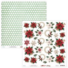 MT-SOJ-10 PRZEDSPRZEDAŻ *Season of Joy- Mintay -papier dwustronny z KWIATAMI 30,5x30,5cm-wysyłka po 25 lipca 2026r.
