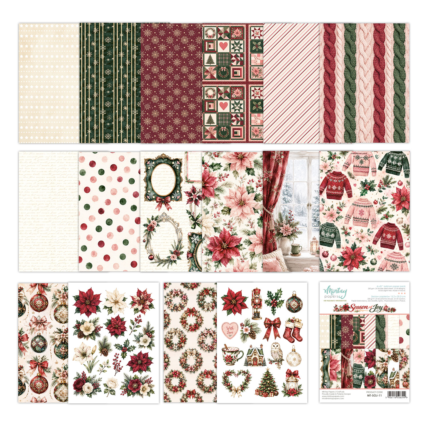MT-SOJ-11 PRZEDSPRZEDAŻ *Season of Joy MINTAY PAPERS - Zestaw uzupełniający - 15,2 x 20,3 cm-wysyłka po 25 lipca 2026r.