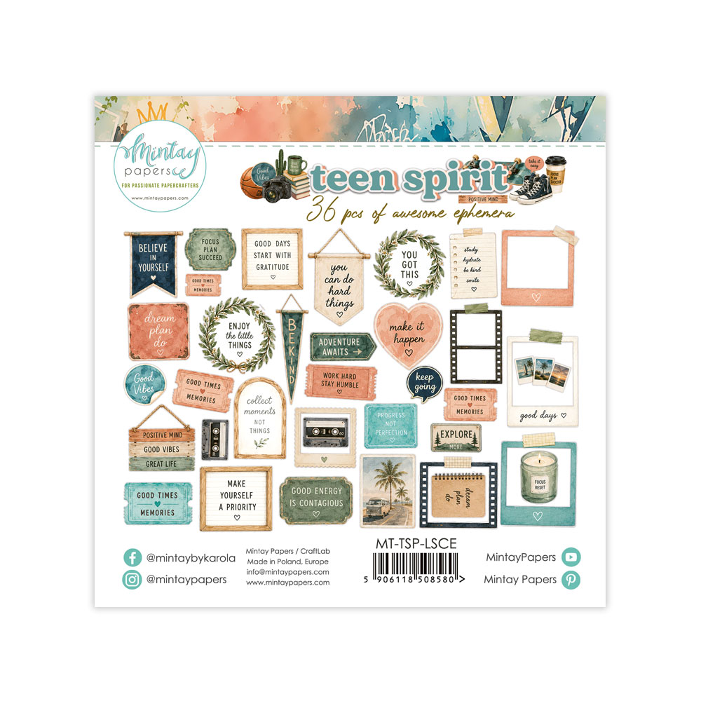 MT-TSP-LSCE PRZEDSPRZEDAŻ *Teen Spirit -Efemery - die cuts 36szt-wysyłka po 25 lipca 2026r.