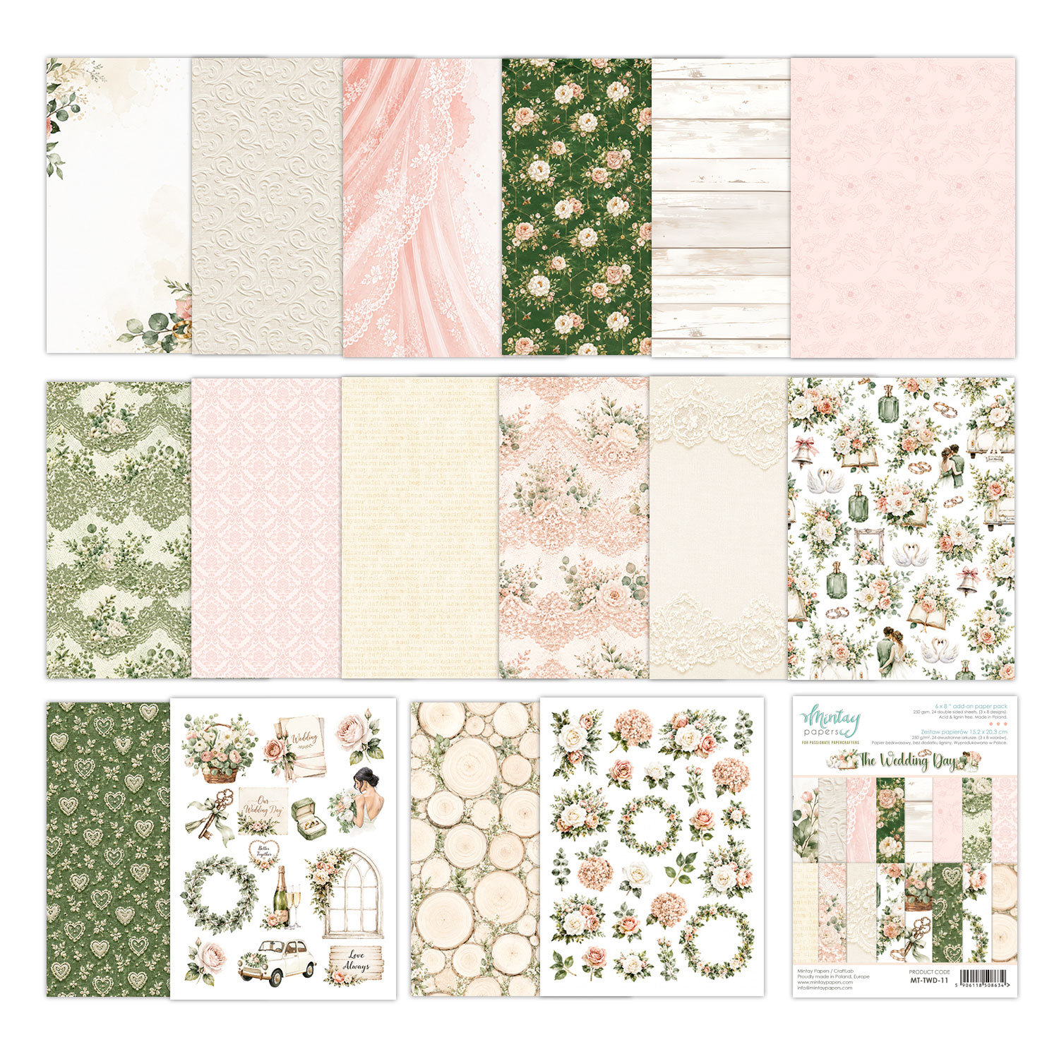 MT-TWD-11 PRZEDSPRZEDAŻ *The Wedding Day MINTAY PAPERS - Zestaw uzupełniający - 15,2 x 20,3 cm-wysyłka po 25 lipca 2026r.
