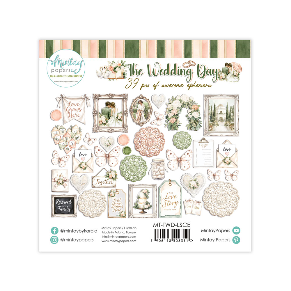 MT-TWD-LSCE PRZEDSPRZEDAŻ *The Wedding Day -Efemery - die cuts 39szt-wysyłka po 25 lipca 2026r.