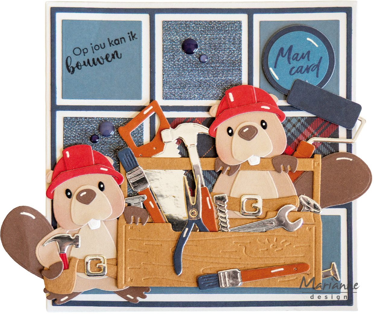 COL1590 Wykrojniki Marianne Design Collectable -Eline’s Animals-Beavers - bobry