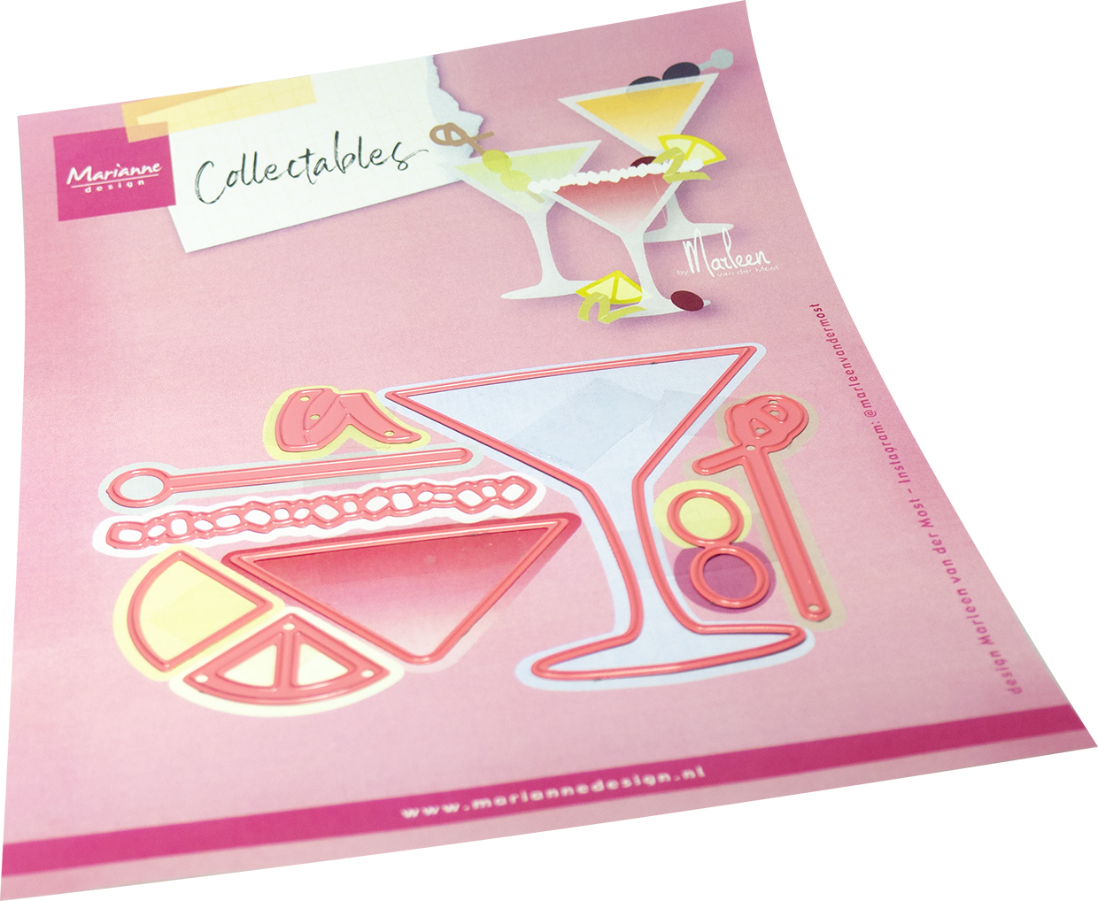 COL1592 Wykrojniki Marianne Design Collectable -Martini Glass by Marleen-kieliszek koktajlowy