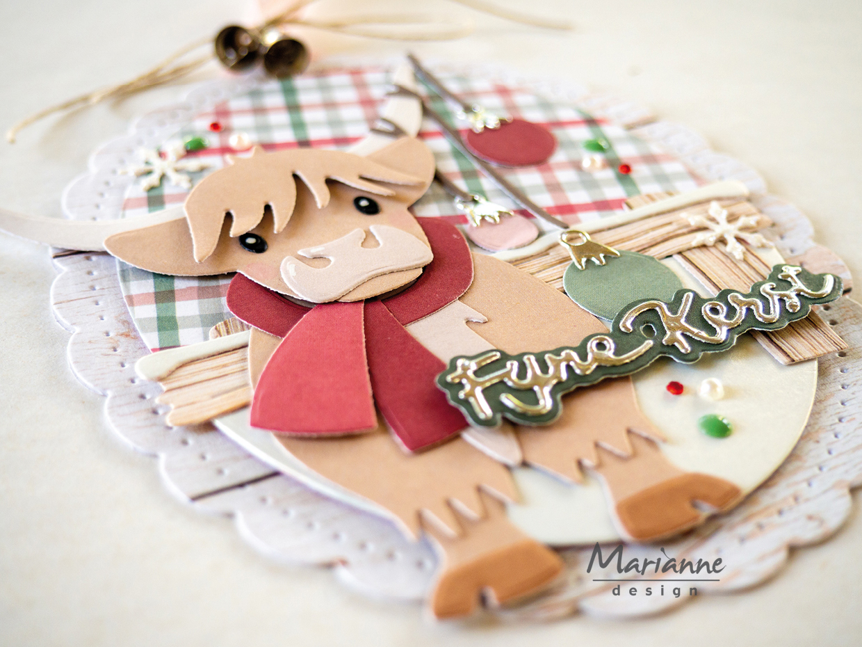 COL1593 Wykrojniki Marianne Design Collectable -Eline's Scottish Highlander - szkocka krowa
