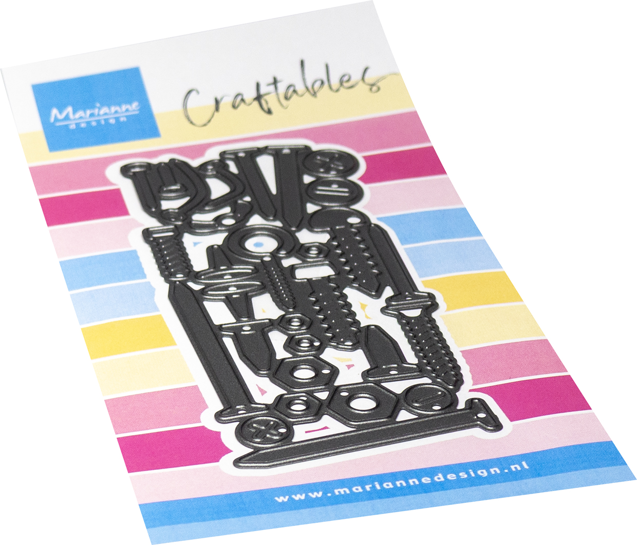 CR1736 Wykrojnik Marianne Design-Craftable -Punch die XL-Nuts & bolts-śrubki i gwoździe