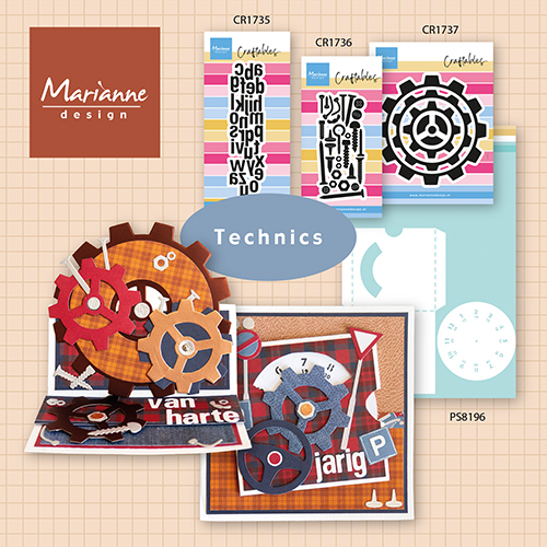 CR1737 Wykrojnik Marianne Design-Craftable -Gears-koła zębate