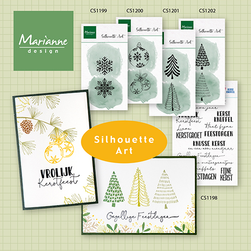 CS1200 Stemple silikonowe - Silhouette Art - Ornaments- bombki 2 szt