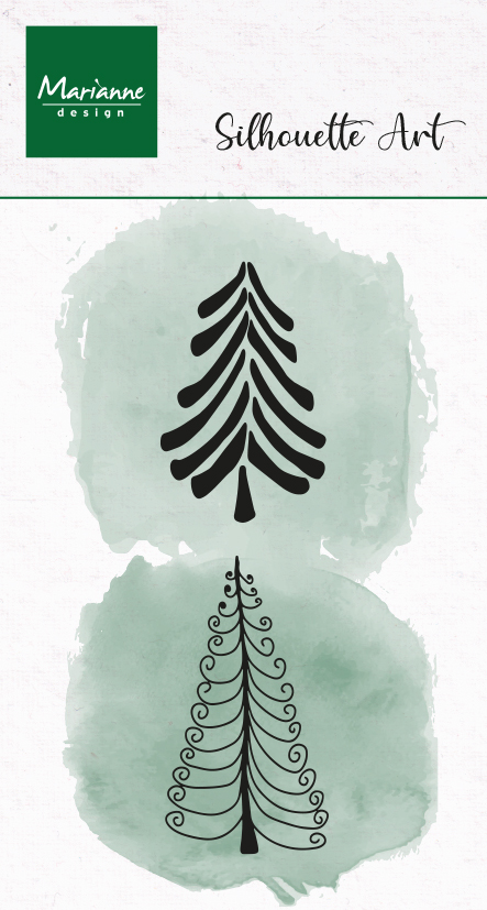 CS1201 Stemple silikonowe - Silhouette Art - Joly Trees - choinki 2 szt