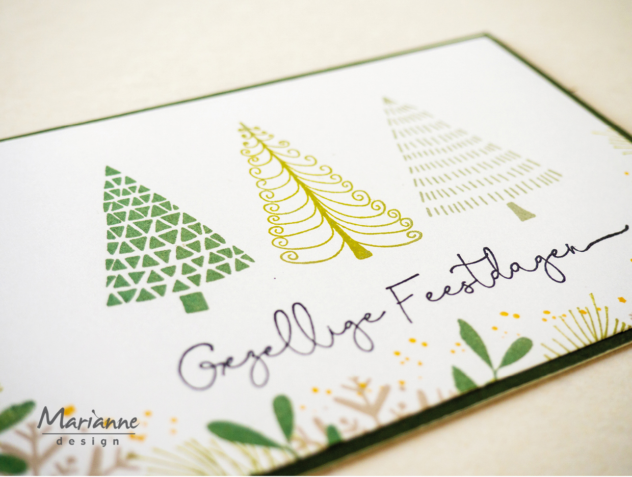 CS1202 Stemple silikonowe - Silhouette Art - Merry Trees- choinki 2 szt