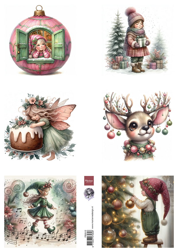 FB2512 Arkusz A4 -Marianne Design -Fairybells - Enchantend Christmas