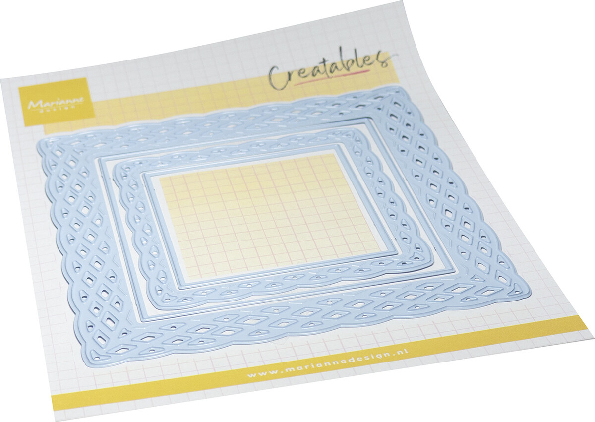 LR0954 Wykrojnik Marianne Design - Creatable -Wicker square set -plecione kwadratowe ramki