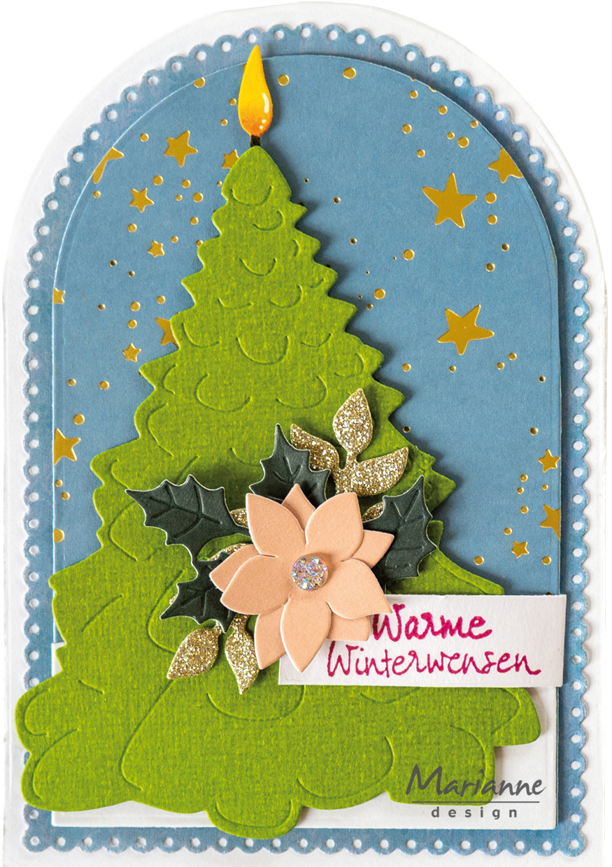 LR0964 Wykrojnik Marianne Design - Creatable -Candle Christmas tree (L)-choinka