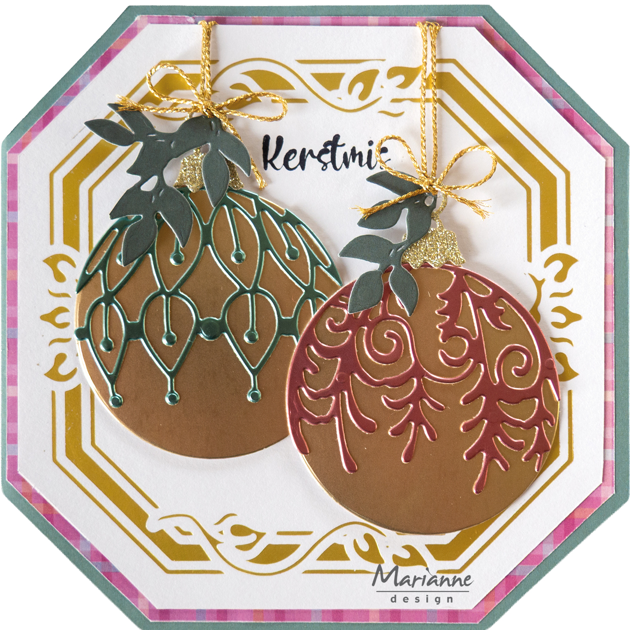 LR0967 Wykrojnik Marianne Design - Christmas baubles ( round)-okrągłe bombki choinkowe