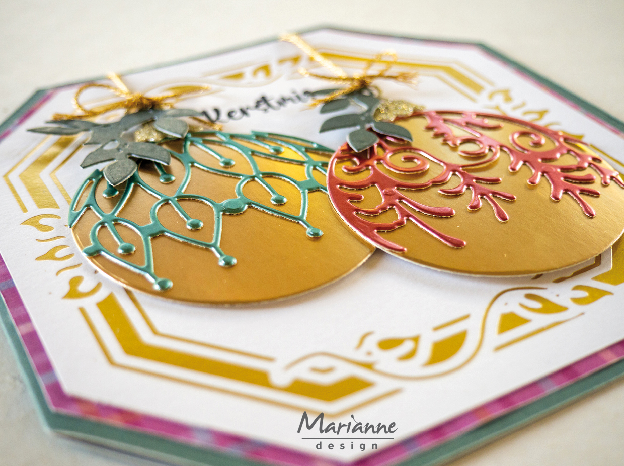 LR0967 Wykrojnik Marianne Design - Christmas baubles ( round)-okrągłe bombki choinkowe