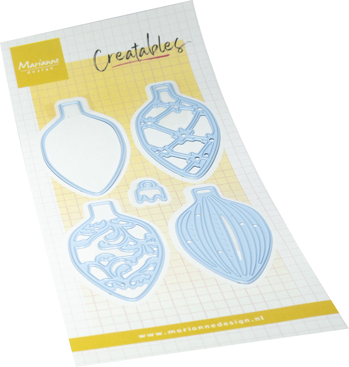 LR0968 Wykrojnik Marianne Design - Christmas baubles (oval)-owalne bombki choinkowe