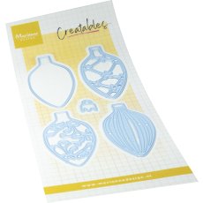 LR0968 Wykrojnik Marianne Design - Christmas baubles (oval)-owalne bombki choinkowe