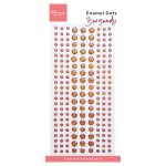 PL4542 Enamel dots - Burgundy - z brokatem