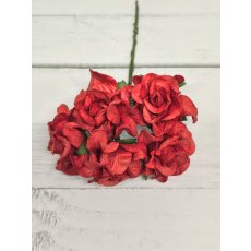 CF-G2-1 Papierowe róże Curly Flowers I am Roses - RED-czerwone pęczek 5 szt
